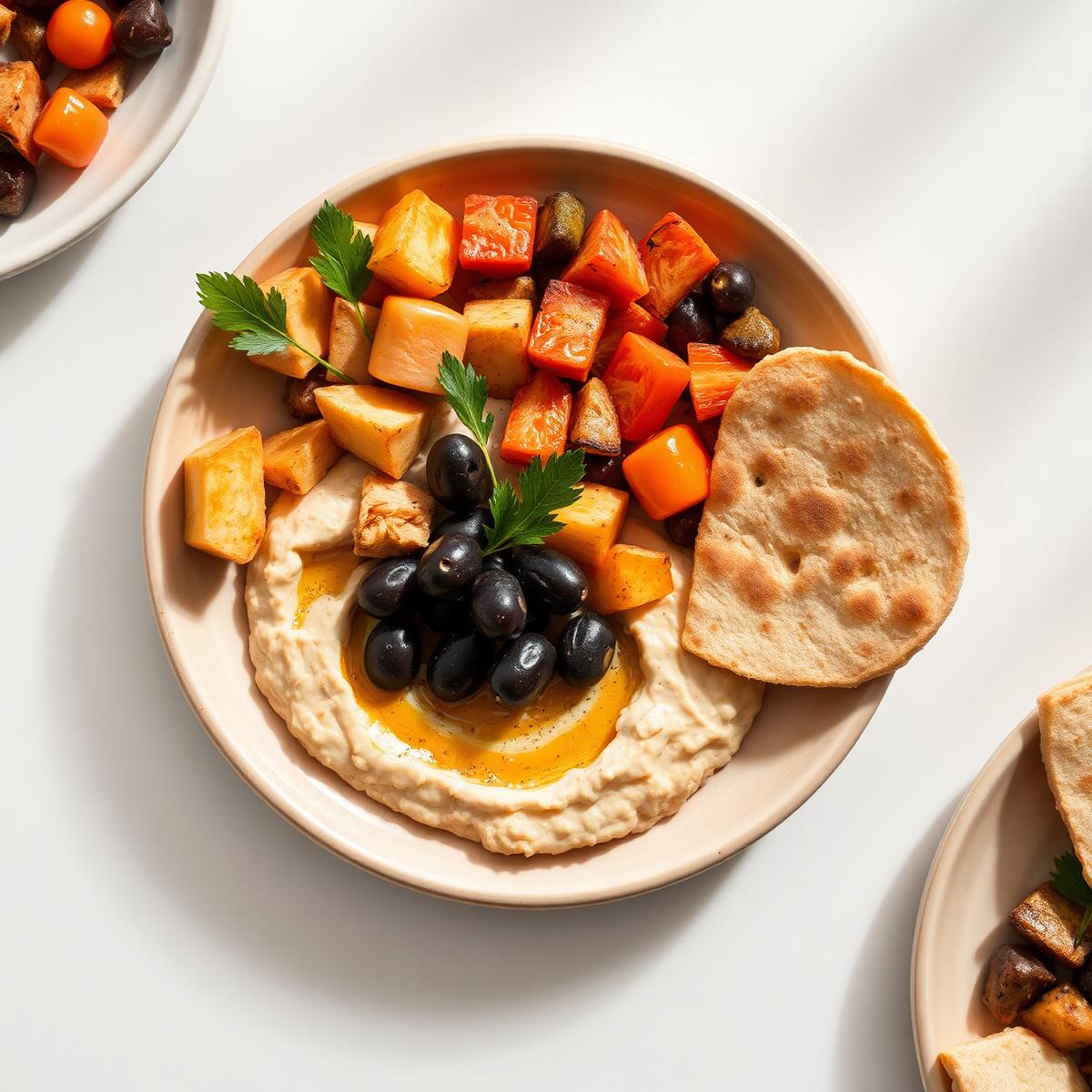 Mediterranean mezze plate